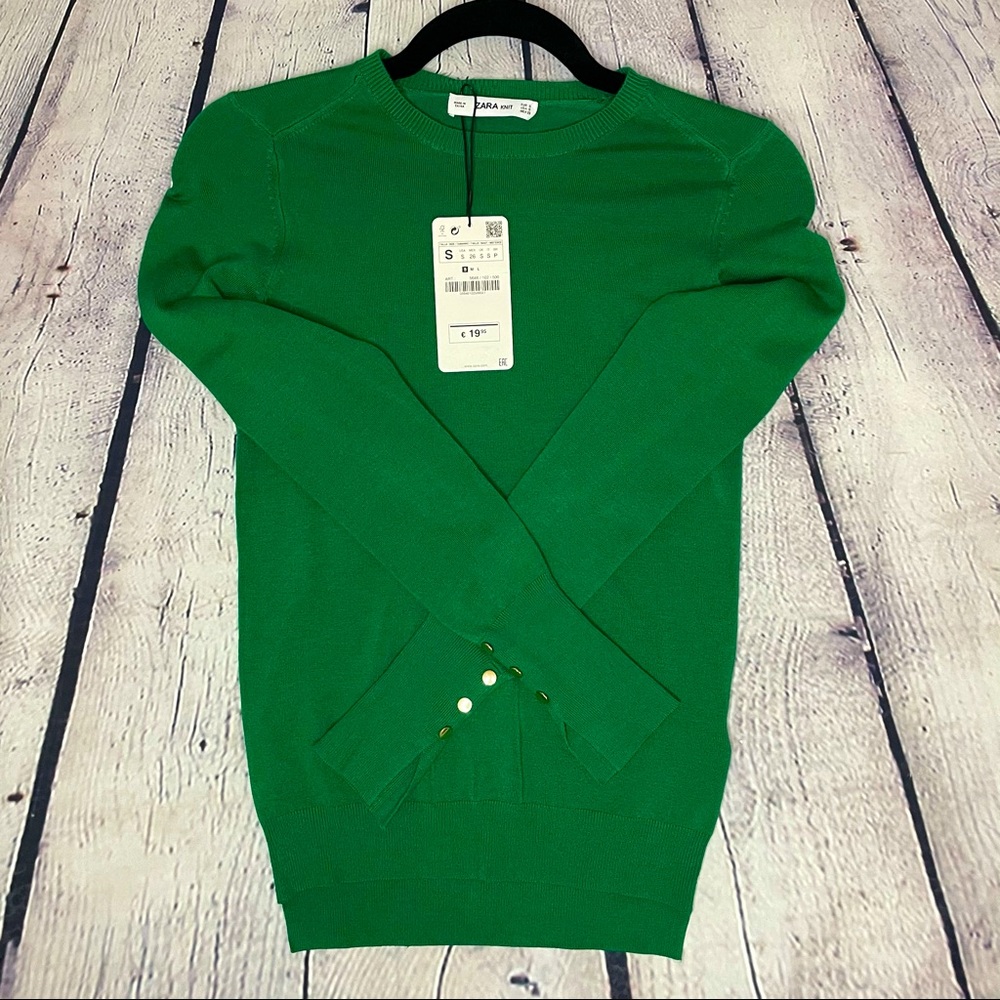 Zara Emerald Green Knit Sweater
